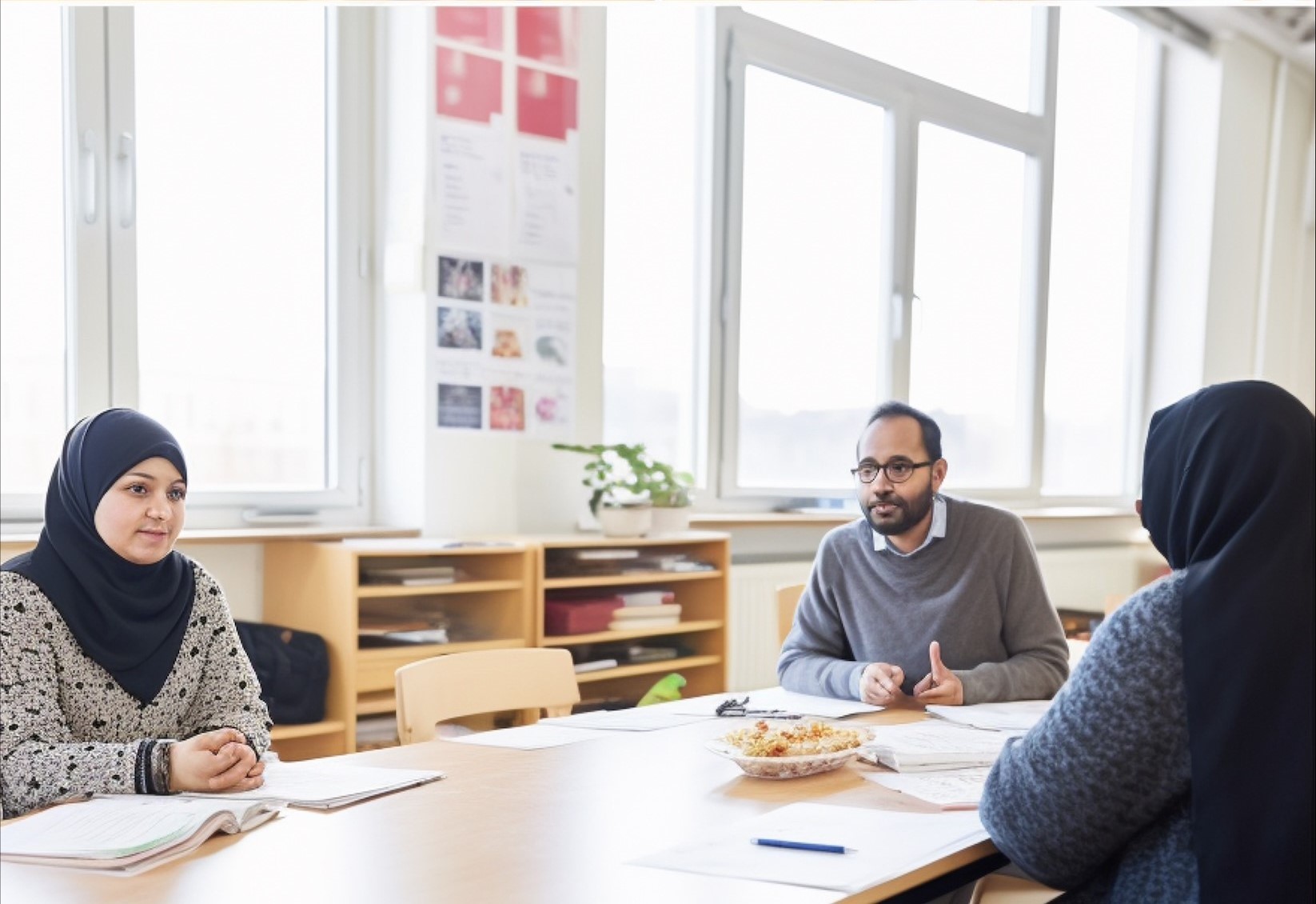 Framsteg förening-upptäck aktiviteter i Västervik 7 Tre medlemmar diskuteras i framsteg förning